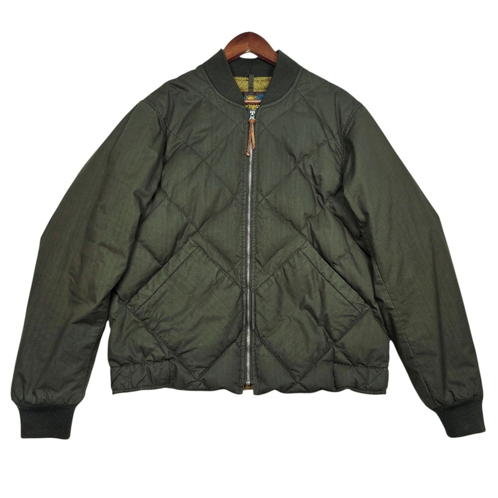 Eddie Bauer‎ Skyliner 1936 Model 550 Fill Bomber Down Jacket Mens Large Green